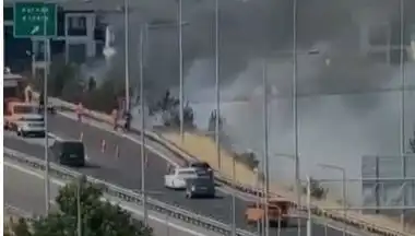 Anadolu Otoyolu'nda Sigara İzmariti Korkutan Yangına Yol Açtı
